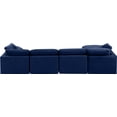 thumbnail image 3 of Meridian Furniture Indulge 129" Velvet L-Shaped Modular Sectional in Navy, 3 of 9