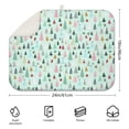 thumbnail image 2 of Light Blue Christmas Tree Pattern Dish Drying Mat for Kitchen 1 Pack, Ultra Absorbent Microfiber Dishes Drainer Mats,18x24in(46x61cm), 2 of 4
