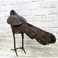 thumbnail image 3 of Rustic Primitive 22" x 13.25" Large Metal Crow Raven Statue Home Farm Garden Lodge, 3 of 6