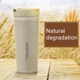 thumbnail image 7 of Ludlz 500ml Portable Wheat Straw Dual Wall Handle Insulated Bottle Mug Coffee Tea Cup, 7 of 7