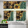 thumbnail image 3 of Yuyamidu Sunflower Kitchen Curtains and Valances 3 Panel Set Easy to Install Short Tier Curtains with Rod Pocket Soft Drapes Treatment Tier Curtains 2025, 3 of 5
