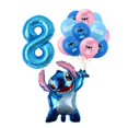 thumbnail image 3 of Decoración de cumpleaños de Disney Stitch, suministros para fiestas, vajilla, vasos de papel, platos, manteles, pancartas, telón de fondo, juego de globos, baby shower, 3 of 5
