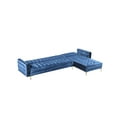 thumbnail image 4 of Chic Home Kiefer Velvet Right Facing Convertible Sectional Sofa Bed, 4 of 6