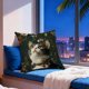 thumbnail image 5 of CaiYueKe Modern Linen Pillow Cover 45x45cm - Cute Animal Print Washable Decorative Cushion Case with Zipper for Living Room Bedroom Sofa Chair Home Decor, Cozy Soft Throw Pillow Slipcover, 5 of 7