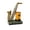 A002- Yellow, variant on Retro Room Decor Vintage Office Decor Saxophone Pen HolderforDesk, Vintage Home Decor Music Room Decor Yellow Desktop Pen Organizer Desk Storage Organizer Single Pack