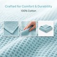 thumbnail image 3 of REGALWOVEN Cotton Hand Towel Set, 13" x 30" Solid Waffle Hand Towels, Soft Towels for Bathroom, Hotel and Spa Light Blue 4-Piece, 3 of 7