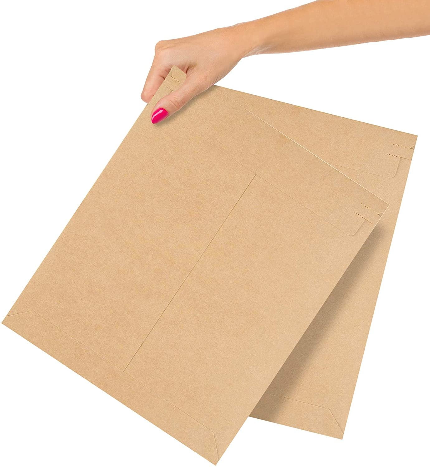 ABC Rigid Mailers 11 x 13.5 Inch. Pack of 25 Brown Cardboard Envelopes
