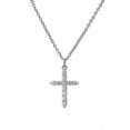 thumbnail image 1 of Collar con cruz chapado en oro de 14 quilates para mujer | Colgante de cruz | Collares de oro para mujer, 1 unidad - plata, 1 of 5