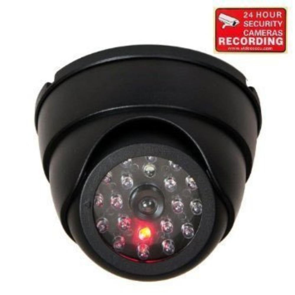 Wall Infrared Security Camera Video Surveillance LED Dummy Dome Imitation 