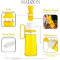 thumbnail image 6 of 3-in-1 Olive Oil Dispenser Bottle for Kitchen with Brush and Straw Cleaner. Pour, Drizzle or Brush Vinegar, Soy Sauce and Cooking Oil Container. 18.6oz Glass Oil Cruet/Leakproof Spout (Brown), 6 of 14
