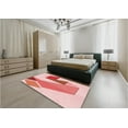 thumbnail image 4 of Ahgly Company Indoor Square Patterned Pink Area Rugs, 6' Square, 4 of 6