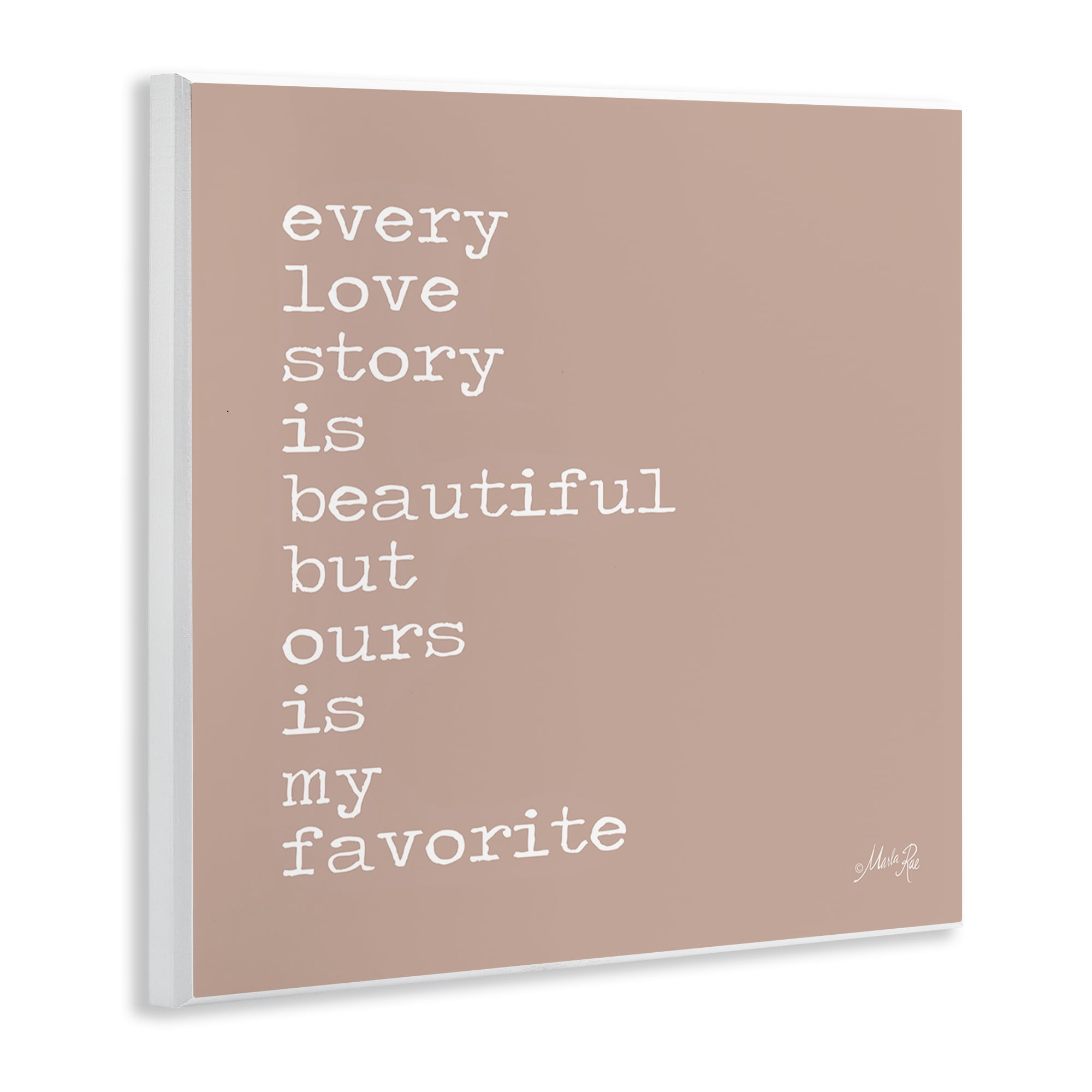 Stupell Industries Favorite Love Story Text & Numbers Painting Unframed Art Print Wall Art, 12 x 12