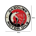 thumbnail image 3 of Placa Metal Vintage Con Pintura Hierro Letrero Pared Gasolina India (30x30cm), 3 of 9