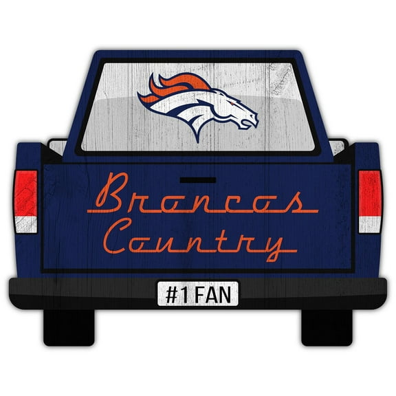 Denver Broncos 12'' x 12'' Truck Back D-cor