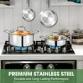 thumbnail image 3 of 3 Ply Stainless Steel 11-Piece Cookware Set with Lids, Pots and Pans Kitchen Set, Non-Toxic, Induction, Oven, Dishwasher Safe, Professional Chef Quality, 3 of 7