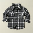 thumbnail image 4 of Otqutp Baby Warm Winter Jackets Toddler Shirt Coat Jacket Plaid Long Sleeve Kids Turn Down Collar Button Tops Outwear for Girls Boys(M,6-7 Years), 4 of 7