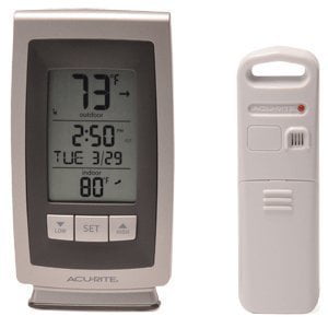 Outdoor Wireless Thermometer 00754w4 with Self-setting Clock and Daily High/low Acurite Digital Indoor 