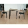 thumbnail image 2 of Dining Table Set for 2, Kitchen Table Chairs Set of 2, Dining Table Set with 2 Upholstered Chairs and a Square Table, 3 Piece Dining Table Set for Kitchen, Small Space, Apartment, 2 of 2