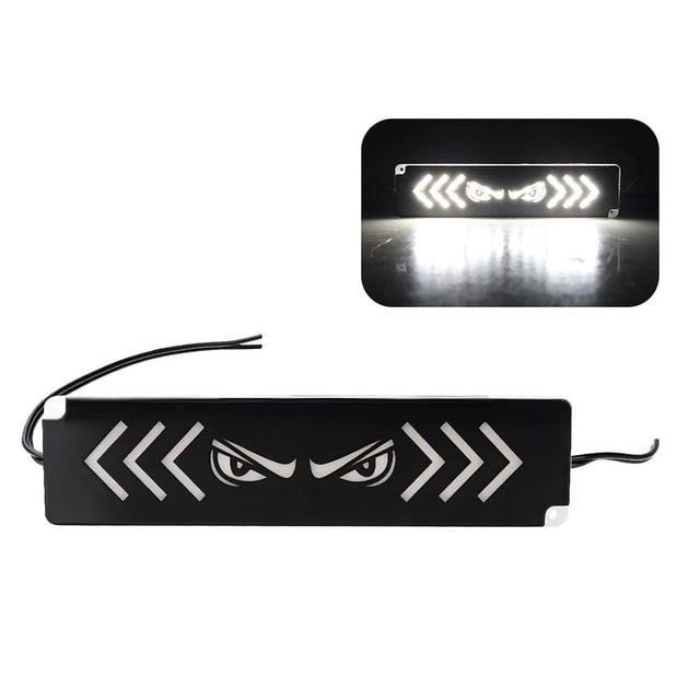 Universal 12V LED Strobe Warning Light, High-Visibility Demon Eye Design for Safety, Easy Non-Destructive Mounting on Vehicles