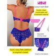thumbnail image 4 of LinenLoon Neon Two Tone, Double Layer, High Leg Bottom, 2 Pieces Lingerie, 4 of 5