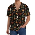 thumbnail image 3 of Honeii 's Wild West Cowboy for men's short-sleeved button-up collared shirt featuring a pocket, perfect for beach vacations, and travel adventures., 3 of 5