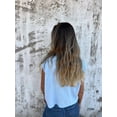 thumbnail image 6 of Linen Shirts for Women Button Down Shirts Cap Sleeve Cotton Collared V Neck Solid Casual Blouses with Pocket, 6 of 7
