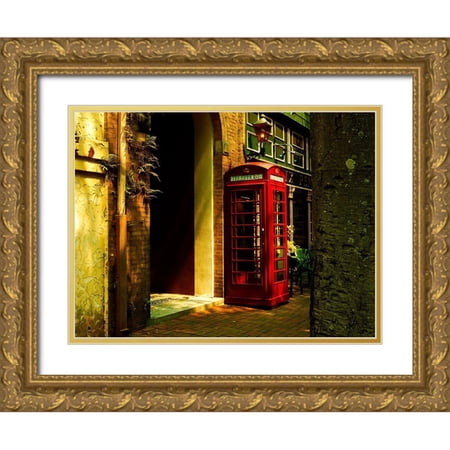 Bartola 18×15 Gold Ornate Wood Framed with Double Matting Museum Art Print Titled – Tardis