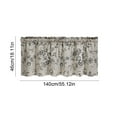 thumbnail image 3 of Printed Curtain Valance Rod Pocket Kitchen Curtain Short Sheer Translucent Window Treatment Spring Floral Decoration for Cafe Living Room Bathroom Decorative Tiers 55.12x18.11 Inches, 3 of 5
