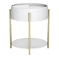 thumbnail image 4 of Furniture of America Haft Wood End Table with Hidden Storage in White, 4 of 5