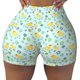 thumbnail image 2 of Balery Duck Cartoon Pantalones cortos de entrenamiento estampados para mujer, sin costuras, ajustados, para gimnasio, yoga, correr, deportes, ejercicio activo, fitness.-Small, 2 of 8