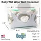 thumbnail image 2 of Dispensador de toallitas húmedas de pared Gadjit Baby Holds, paquete de 84 unidades, 2 of 8