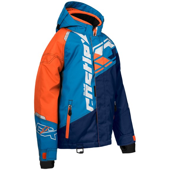 Castle X Code G4 Youth Snow Jacket Navy/Process Blue/Orange XL