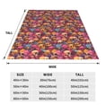 thumbnail image 3 of Fuzoiu Skull blue daisy flower Print Ultra-Soft Micro Fleece Blanket,All Seasons Flannel Throw, Lightweight Blanket for Bed, Sofa, Couch, Movie Night, Camping, and Travel-40"x30", 3 of 7