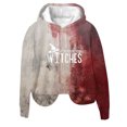 thumbnail image 2 of WREESH Women's Fashion Hoodies Casual Long Sleeve Sweatshirt Halloweens Bloodstain Print Top Red-B, 2 of 3