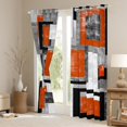 thumbnail image 3 of Manfei Modern Fashion Artwork Blackout Curtains Set of 2 (52x84 Each), Abstract Ombre Window Curtains, Square Geometric Curtains and Drapes, Window Curtains Home Decor, 3 of 6