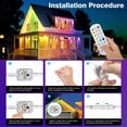 thumbnail image 4 of ALILYY 100ft Outdoor LED Smart Lights, RGBIC Outdoor Lights w/ Voice Control, for Christmas, Halloween, Party, Gameday and More, 4 of 13