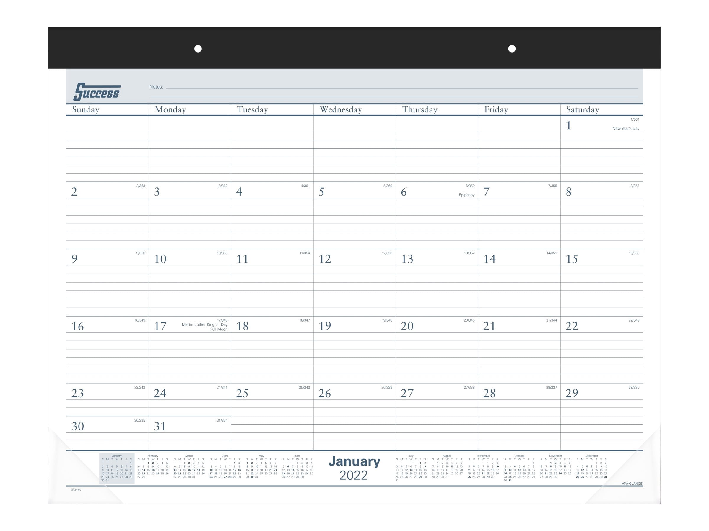 AT A GLANCE Success Monthly Deskpad Calendar Desktop January AT A GLANCE Success Monthly Deskpad Calendar Desktop January