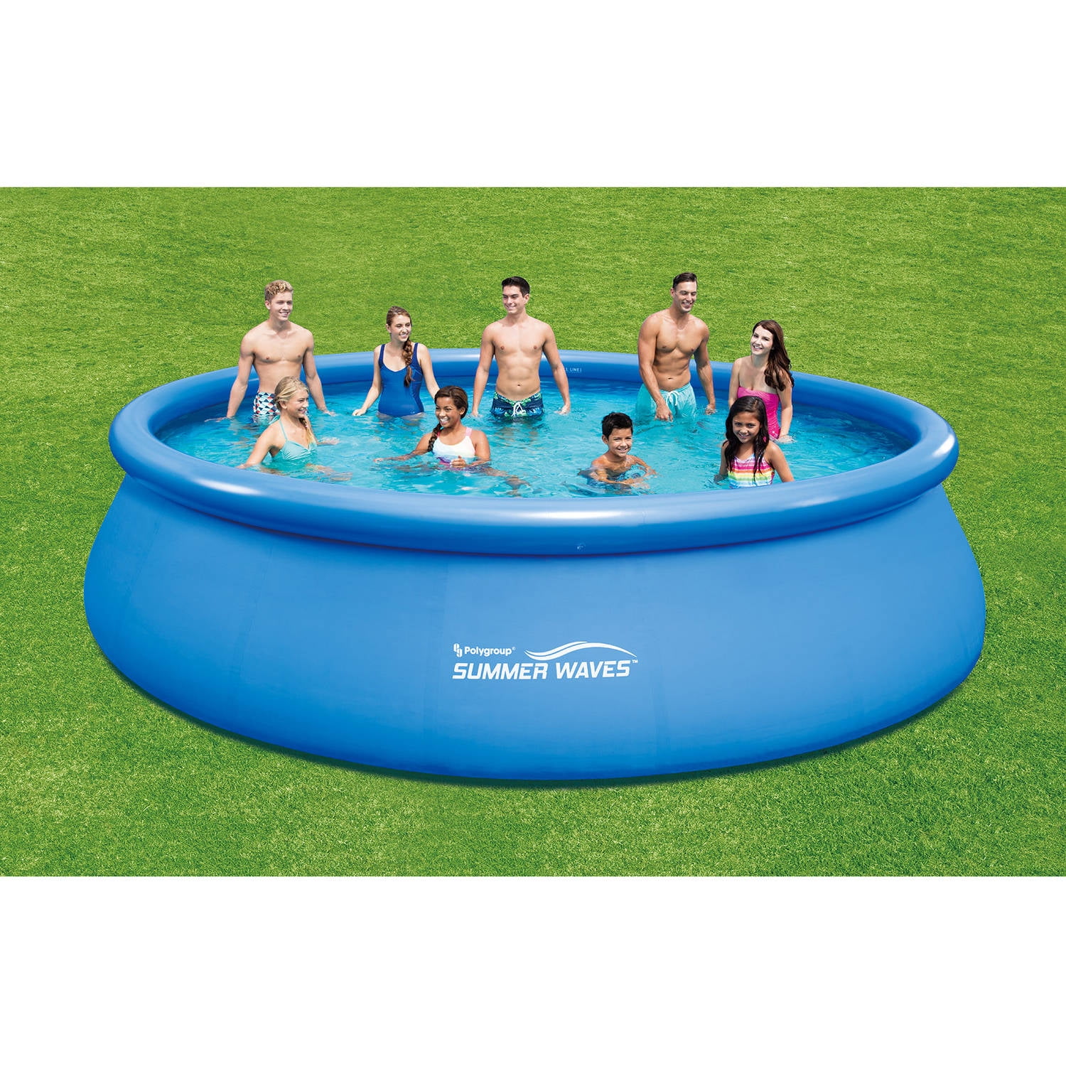 Intex Easy Pool Set 18 X 48 Toysrus On Summer Waves 18 X 48 Quick Set Round Above Ground Swimming Pool With Deluxe Accessory