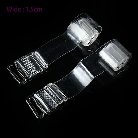 1cm 1.5cm 1.8cm Women Elastic Clear Bra Straps Metal Buckle Transparent Bra Strap Backless Bra Extender Woman Accesoires LDG
