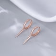 thumbnail image 5 of Sterling Silver Spike Small Hoop Earrings for Women Teens Geometric Hoop Earrings Huggie Drop, 5 of 10