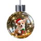 thumbnail image 2 of Adornos navideños de nieve para perros | Bola de cristal con figuras de cachorros con atuendo festivo | Varias razas, incluyendo pastor alemán, chihuahua, maltés y corgi | Adorno navideño para árbol, 2 of 6
