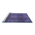 thumbnail image 2 of Ahgly Company Machine Washable Indoor Round Persian Blue Traditional Area Rugs, 7' Round, 2 of 4