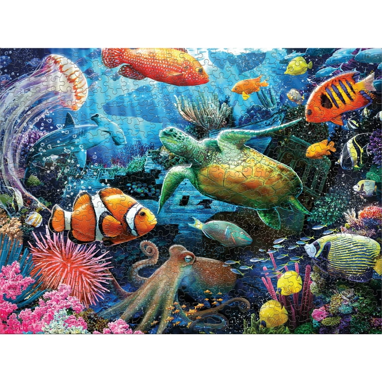Ceaco 500 Piece Foil Under The Ocean Interlocking Jigsaw Puzzle