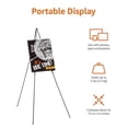 thumbnail image 4 of Lightweight Collapsible Portable Easel Display Stand with Tripod Base, Instant Floor Poster Holder for Art, Signage, and Presentations, Supports Up to 5 Pounds, Black Steel Frame, 4 of 6