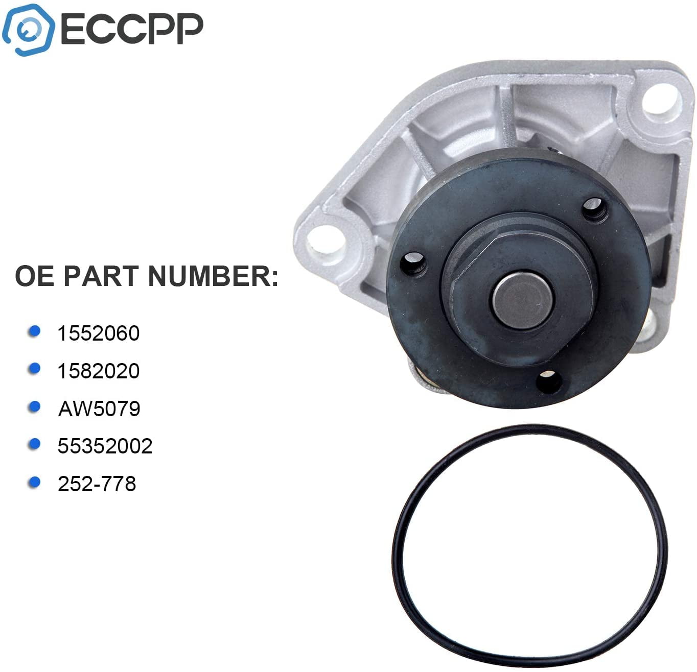 ECCPP AW5079 Gaskets Water Pump Fits for Cadillac Catera 1997 1998 1999 2000 Saab 900 1997 1996 Saturn LW2 2000 Saturn LW300 2003 2002 2001 