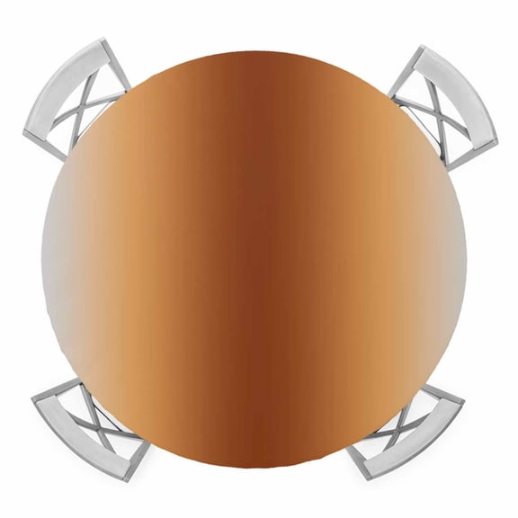 Dark Brown Grey Ombre Round Fitted Tablecloth with Elastic Edge, Waterproof Table Cloth Table Cover for 55"-60" Tables, Modern Abstract Art Gradient Tablecloths for Dining Picnic Indoor Outdoor