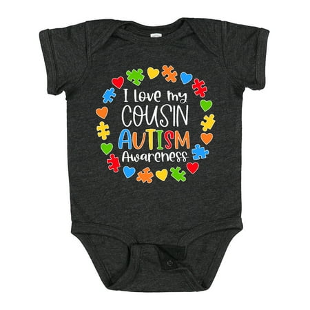 

Inktastic I Love My Cousin Autism Awareness Gift Baby Boy or Baby Girl Bodysuit