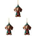 thumbnail image 1 of Adorno de perro de dibujos animados colgante acrílico navideño suministros para fiestas en el hogar (12), 1 of 2