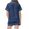 thumbnail image 6 of Toddler Girls Silk PJS Short Sleeve Button-Down Nightwear with Shorts Toddler Summer Pajamas Boys Pajamas Size 2T, 6 of 6