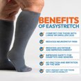 thumbnail image 3 of Viasox EasyStretch Crew Diabetic Socks for Men & Women, Non Binding Top, Seamless Toe, Loose Fit, 3 of 4